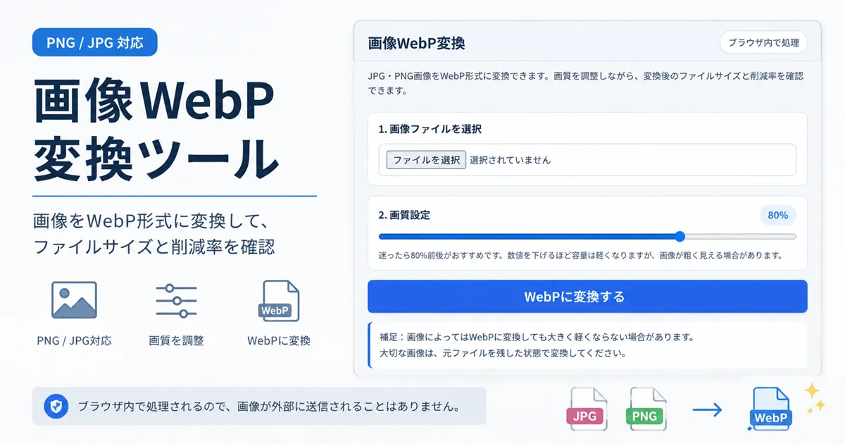 画像WebP変換ツール